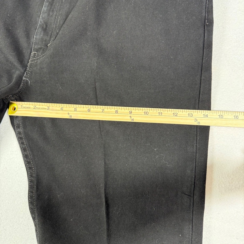 Levis 505 Regular Fit Black Denim Jeans Mens W46 L30 Straight Leg 04505-0260 - Picture 7 of 9